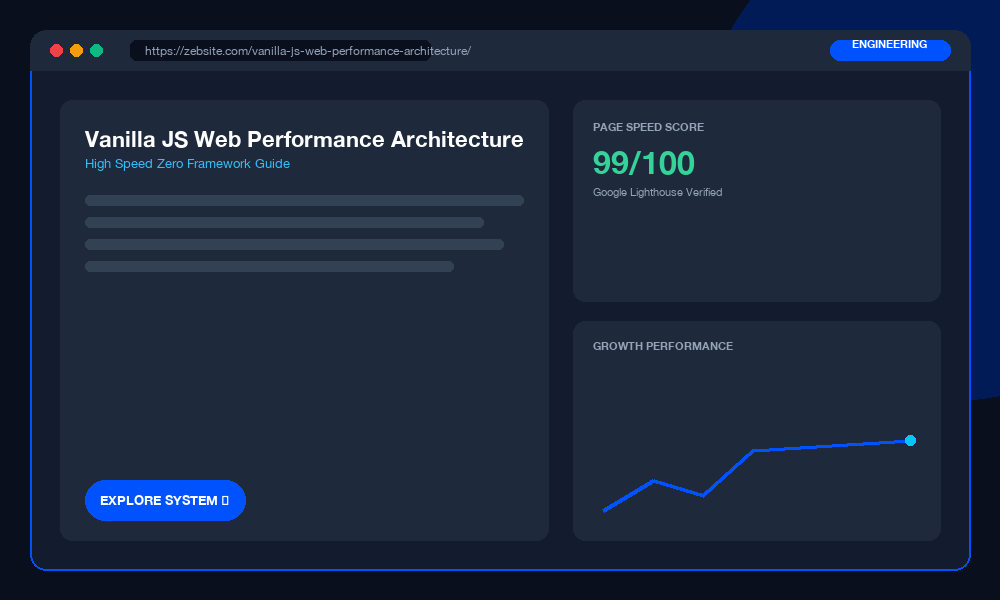 Vanilla JS Web Performance Architecture